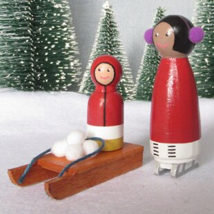 Winter Sports and Activities Peg Doll Decorations