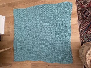 Teal Patchwork Blanket