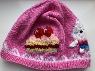 Large girls sweets cakey cat hat