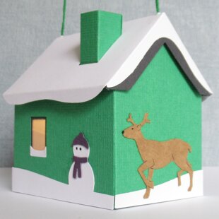 Papercut Christmas House Boxes
