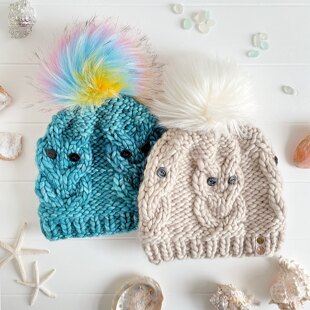 Winter Owl Pompom Hat
