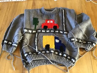 Truck sweater for Hazlo