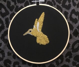 Gold work hummingbird