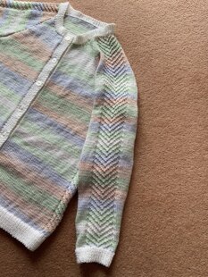 Cardigan with chevrons