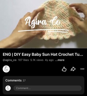Baby Bucket Hat with Scallop Border