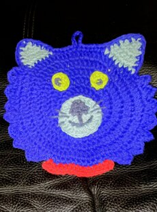 Cat Face Potholder
