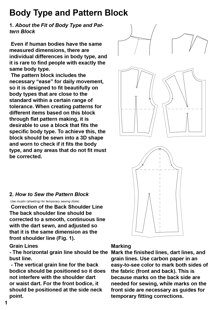Bodice Pattern Block (Women's) UK Size 8 - 16