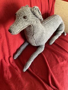 Lifesize Knitted Whippet Dog