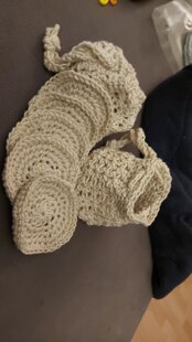 Reusable cotton make up removal pads/ face scrubbies