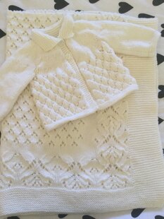 Matching jacket for lace and diamond blanket