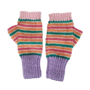 Striped Fingerless Hand Warmers