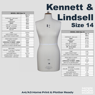 Bodice Pattern Block (Women's) UK Size 8 - 16