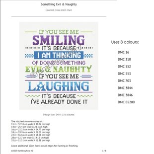 Something Evil and Naughty - Counted Cross-stitch