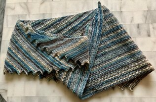 Beaded hitchhiker shawl