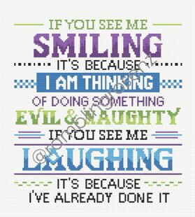 Something Evil and Naughty - Counted Cross-stitch