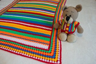 Baby Blanket & Teddy x2