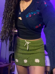 FLOWER POWER CROCHET SKIRT