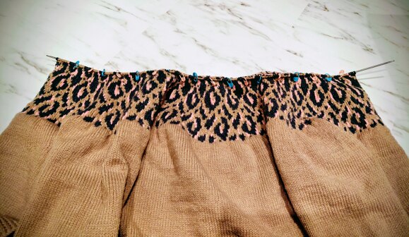 women's leopard yoke cardigan