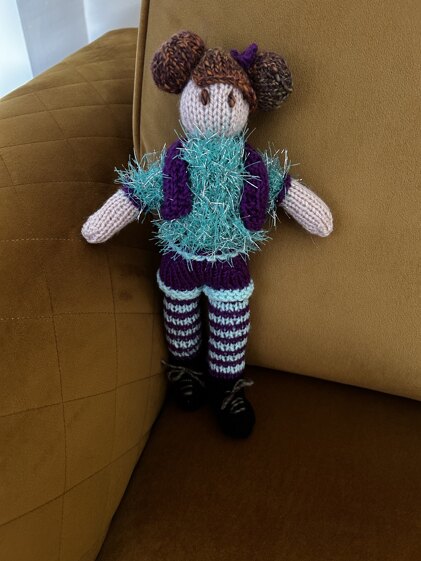 Aimee knitted doll