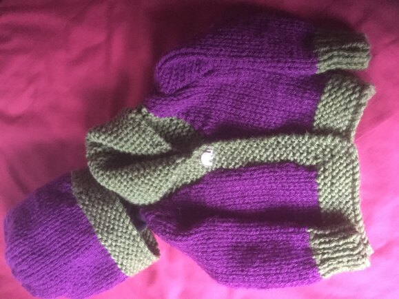 Baby chunky cardigan and hat