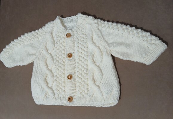Cabled Raglan Cardigan