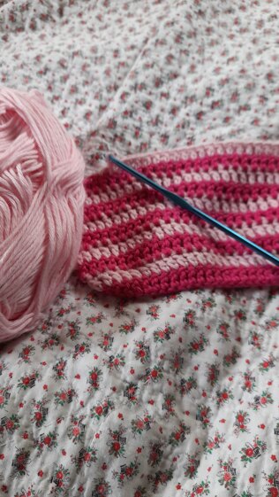 Cotton striped face towels