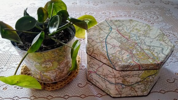 Upcycled Map Decoupage