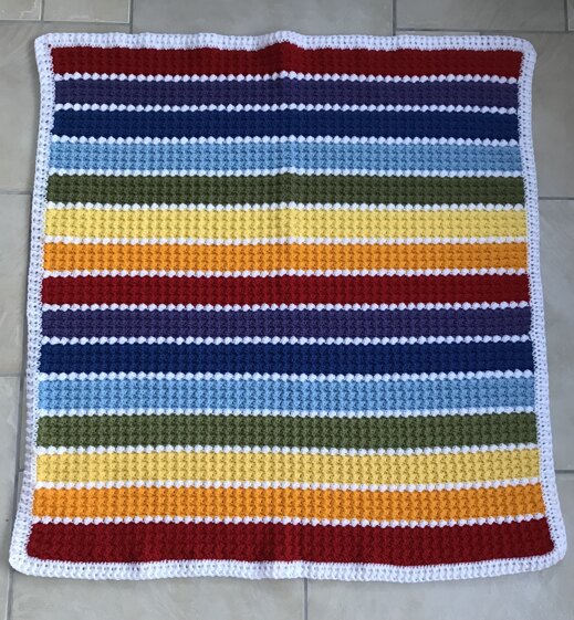 Double Rainbow Baby Blanket