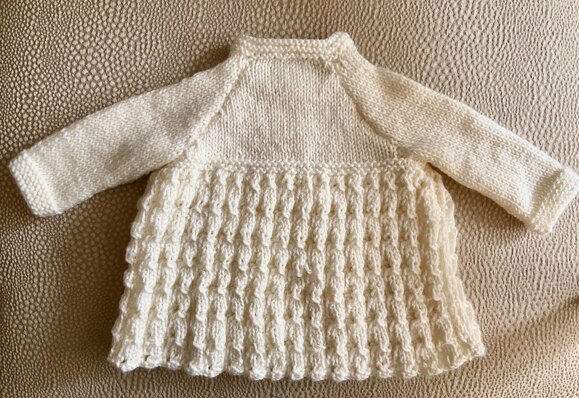 Cream Baby Sweater &amp; Booties