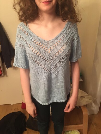 Lace yoke top