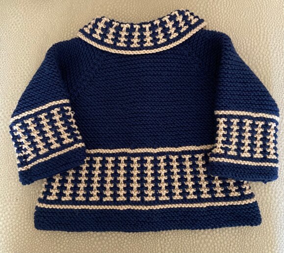 Navy/Camel Baby Coat &amp; Hat