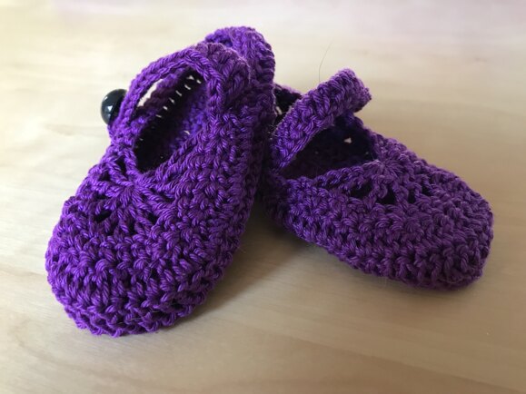 Crocheted Baby Girl Shoes
