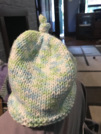 Tegan Baby Hat with Top Knot