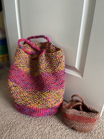 Amsel Storage Box - Free Knitting Pattern For Home in Paintbox Yarns Recycled Big Cotton by Paintbox Yarns