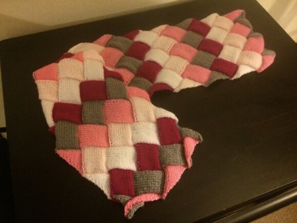 Entrelac scarf