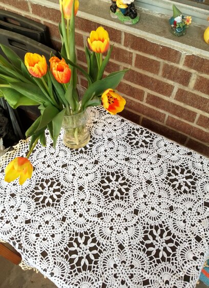 Spring tablecloth / Caminho de Mesa triângulos