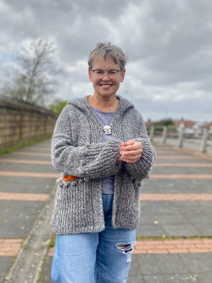 Marled Hoody Cardigan