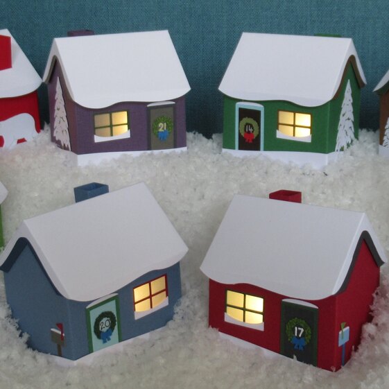 Papercut Christmas House Boxes
