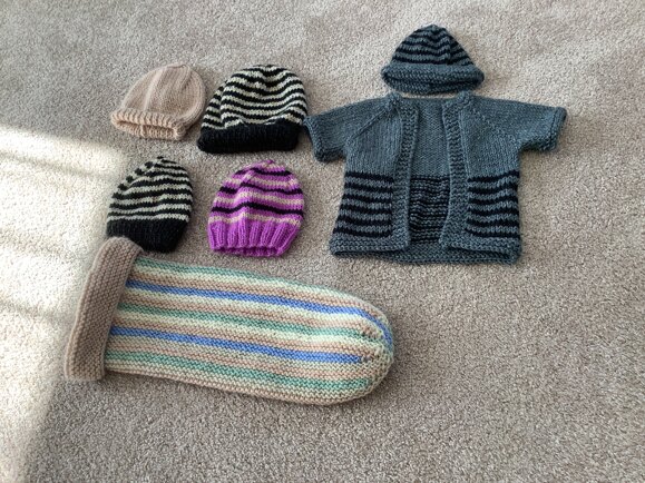 Made from leftover donated wool