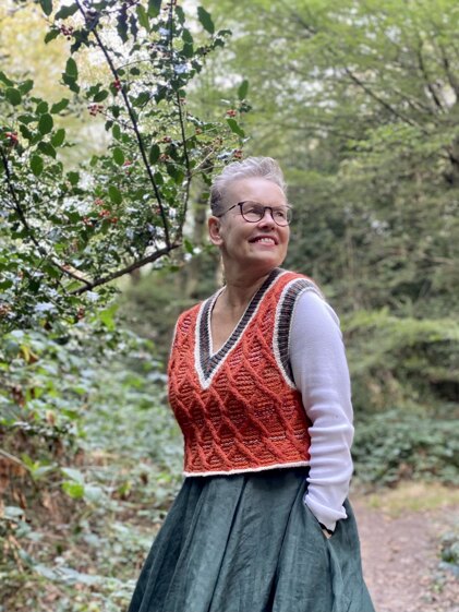 Mosaic Crop Vest