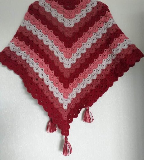 Shell stitch shawl