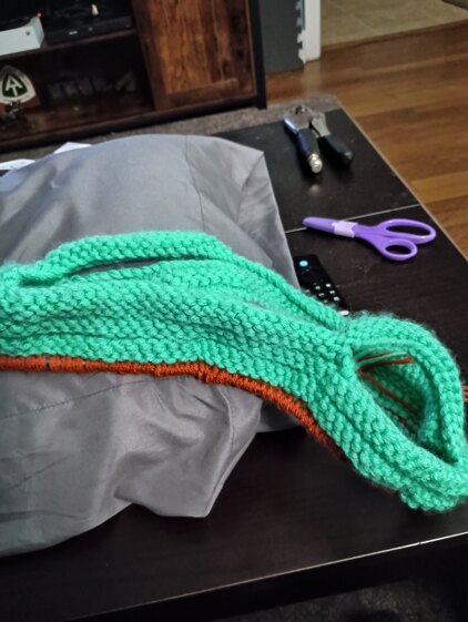 Knitted basket