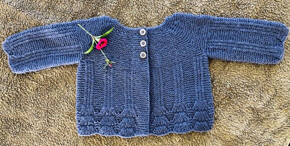 Shell Border Baby Jacket