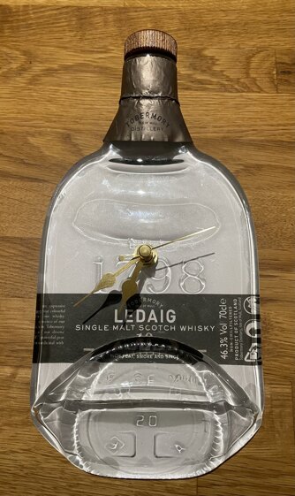Fused Glass Bottle Clock
