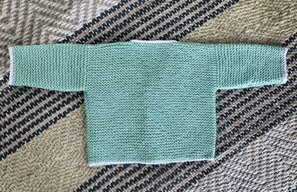 Newborn garter stitch cardigan