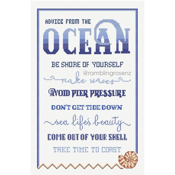 Advice from the Ocean - Counted Cross-stitch
