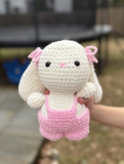 Bunny in an overall