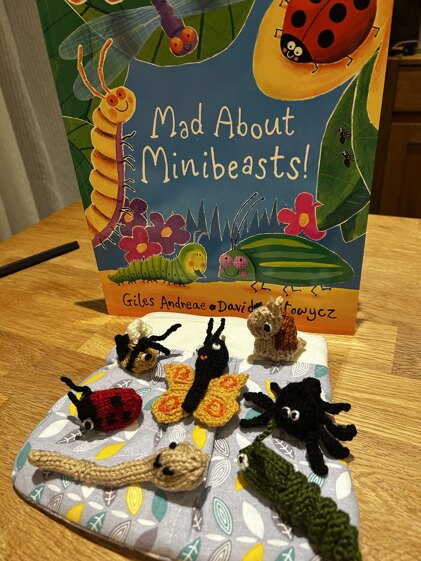 Mini beast finger puppets