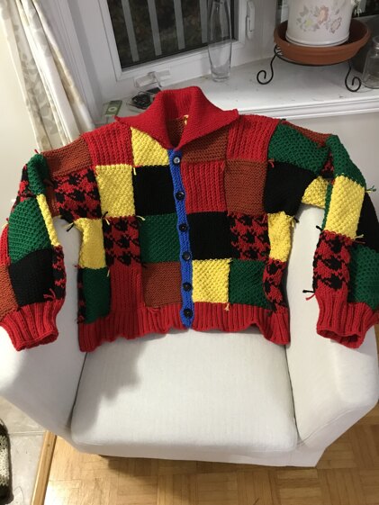 JW Anderson patchwork sweater AKA: Harry Styles’ sweater