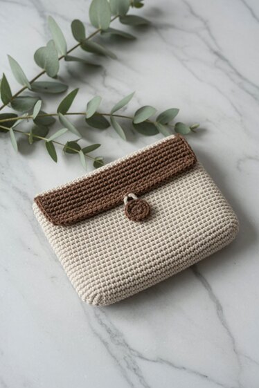 Minimalist Crochet Clutch Bag